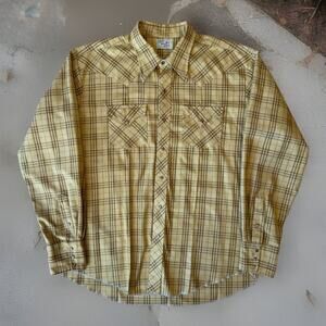 Vintage Tem Tex Pearl Snap Shirt 18 Multicolor Striped Western 70s Made in USA